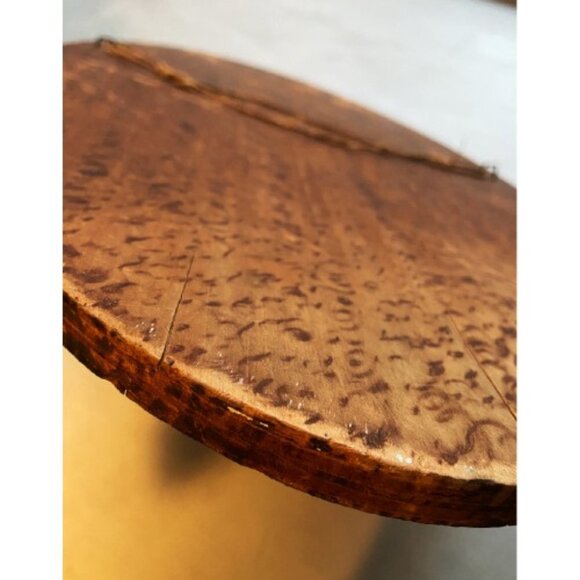 ANTIQUE 1900'S PAINTING ON OVAL WOOD BOARD - Picture 5 of 8